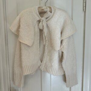 Free People Cream Cape Sweater